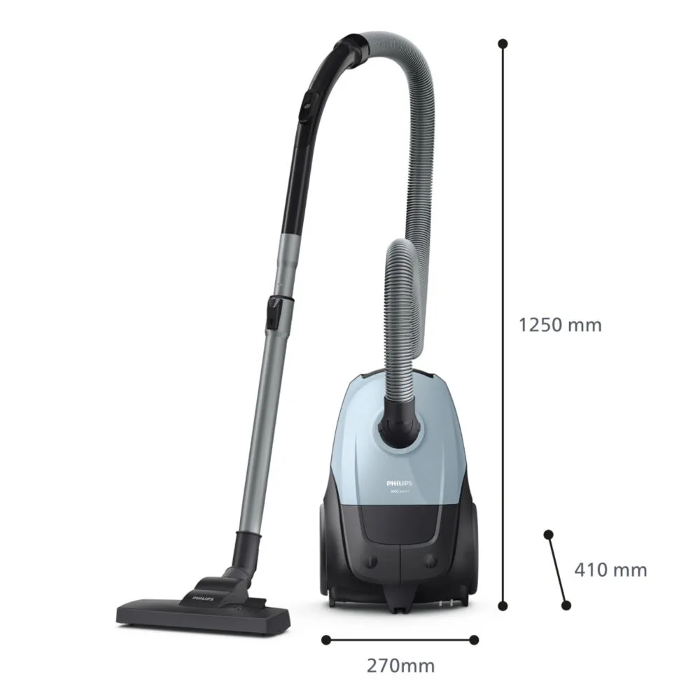 Philips 2000 series XD1142/10 elektrik süpürgesi 3 l Silindir vakum Kuru 800 W Toz torbası Thumbnail 3