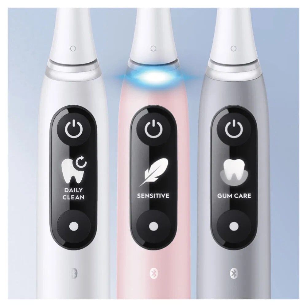 Oral-B iO 6S Yetişkin Titreşimli diş fırçası Pembe, Beyaz Thumbnail 4
