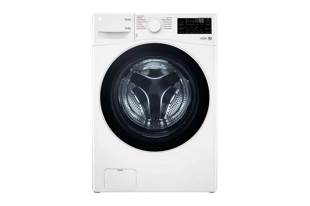 LG WD16WG2S6P çamaşır kurutma makinesi Solo Önden yüklemeli Beyaz Kurutmalı Çamaşır Makinesi