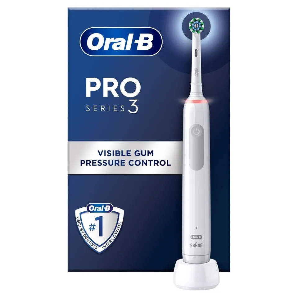 Oral-B Pro 3 3000 Cross Action Yetişkin Döner-titreşimli diş fırçası Beyaz Şarjlı Diş Fırçaları