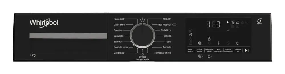 Whirlpool C WSD 83M WBS ES kurutucu Solo Önden yüklemeli 8 kg Beyaz Thumbnail 3