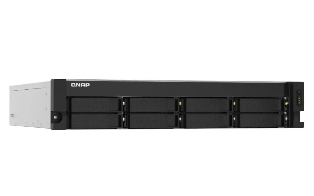 QNAP TS-832PXU-RP-4G-UK depolama sunucusu NAS Yatay (2U) Annapurna Labs AL324 4 GB DDR4 0 TB QNAP Turbo System Siyah Thumbnail 1