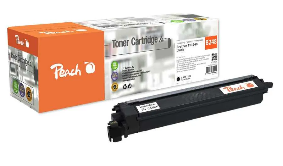 Peach PT1354 toner kartuşu 1 adet Uyumlu Siyah