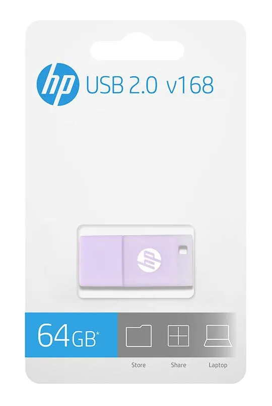 HP v168 USB flash sürücü 64 GB A tipi USB 2.0 Leylak Thumbnail 6
