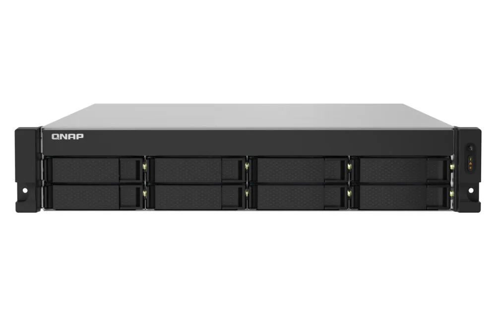 QNAP TS-832PXU-RP-4G-UK depolama sunucusu NAS Yatay (2U) Annapurna Labs AL324 4 GB DDR4 0 TB QNAP Turbo System Siyah