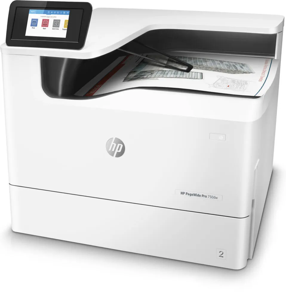 HP PageWide Pro 750dw inkjet yazıcı Renk 2400 x 1200 DPI A3 Wi-Fi Thumbnail 2