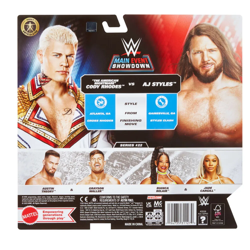 Mattel WWE JGD59 2 Parça Oyuncak Figür Thumbnail 7