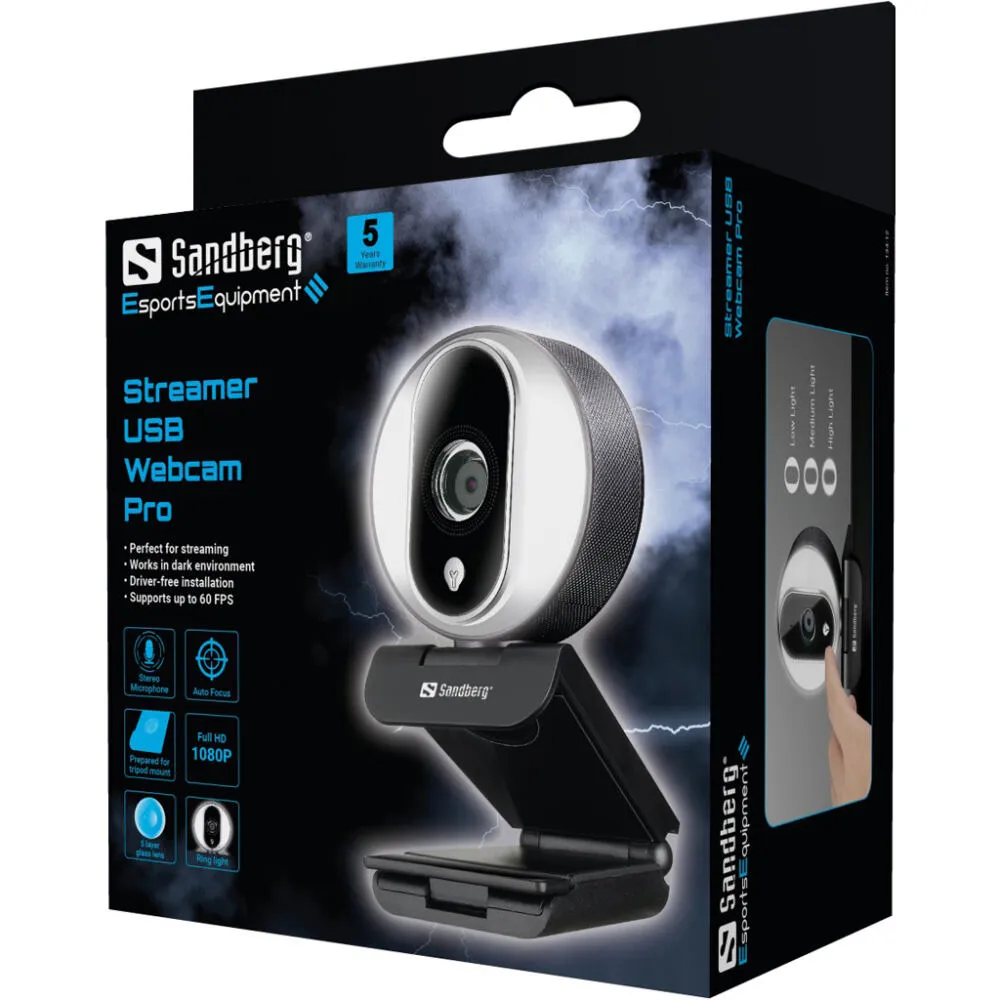 Sandberg Streamer USB Webcam Pro 134-12 Thumbnail 8