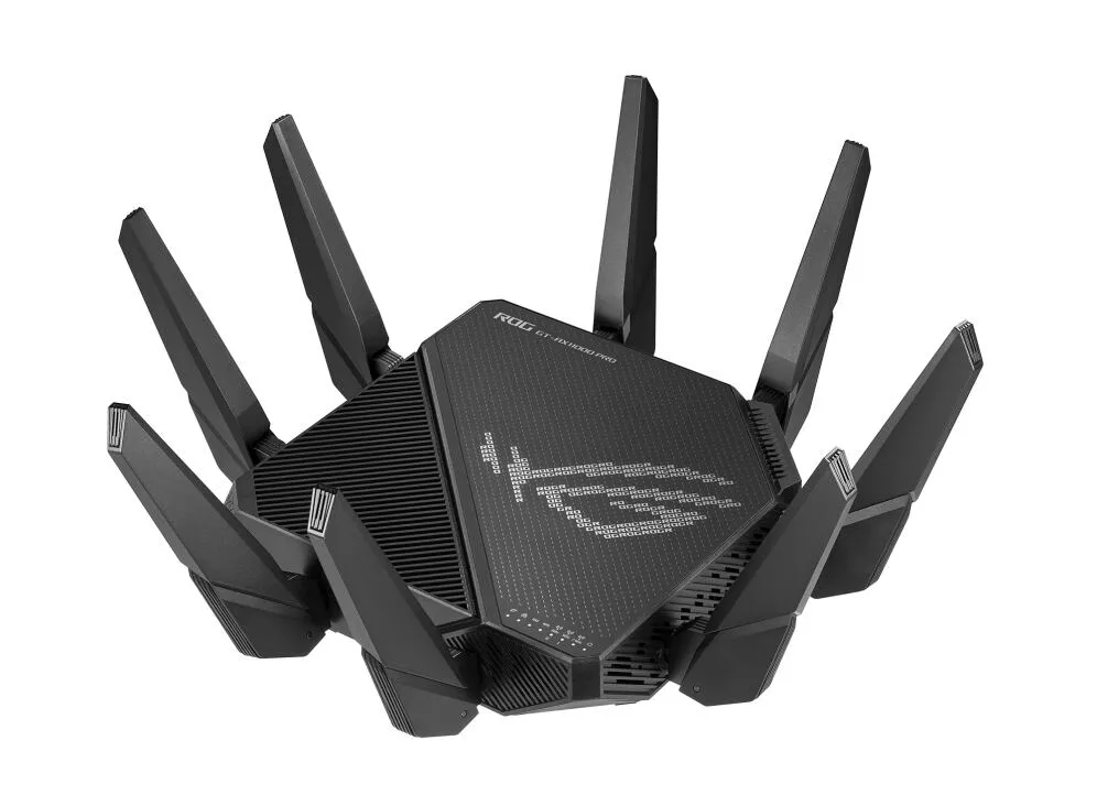 ASUS ROG Rapture GT-AX11000 Pro kablosuz yönlendirici 10 Gigabit Ethernet Üç bantlı (2,4 GHz / 5 GHz / 5 GHz) Siyah Thumbnail 1