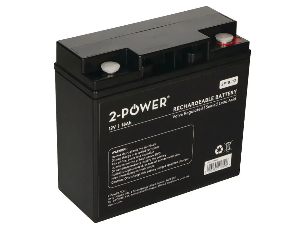 2-Power 2P18-12T12 UPS pili 12 V Thumbnail 3