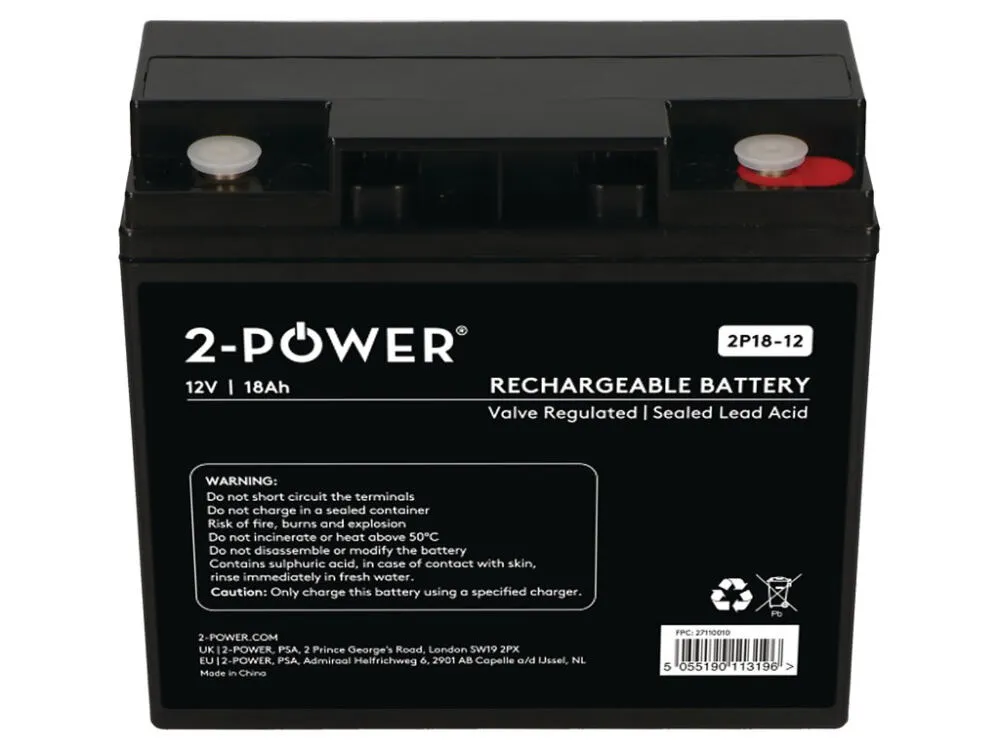 2-Power 2P18-12T12 UPS pili 12 V