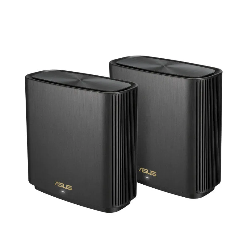 ASUS ZenWiFi AX XT8 (B-2-PK) kablosuz yönlendirici Gigabit Ethernet Üç bantlı (2,4 GHz / 5 GHz / 5 GHz) Siyah Route