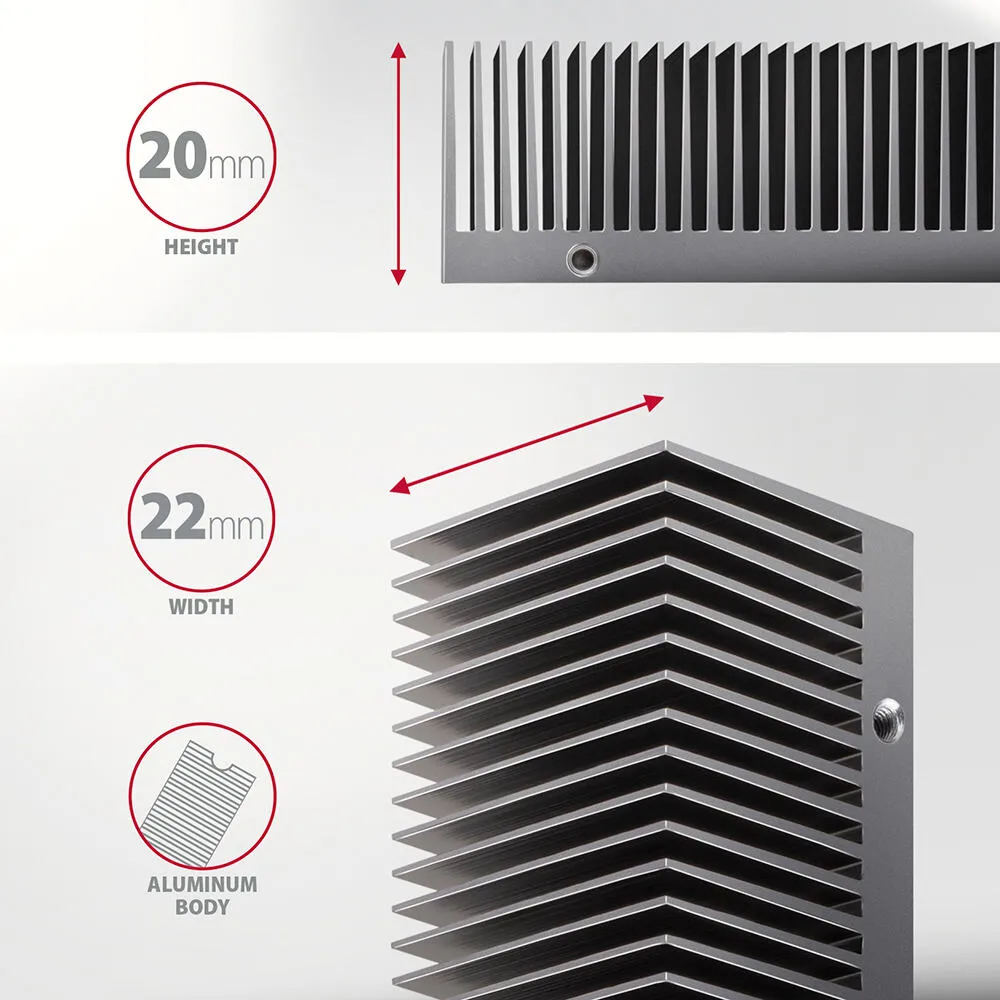 Axagon CLR-M2XT M.2 SSD Passivkühler Aluminium - 2280 Thumbnail 4