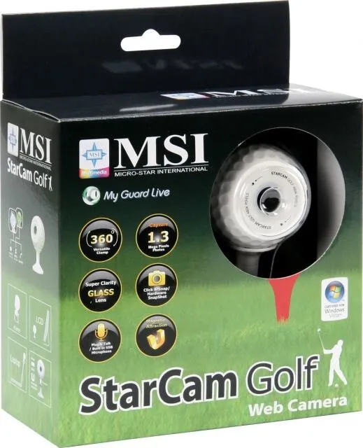 MSI StarCam Golf webcam 640 x 480 Piksel USB 1.1 Beyaz Thumbnail 2