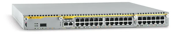 Allied Telesis 10/100/1000T x 24 ports modular GE L3 Switch w/ 2x 30Gbps exp. bays + APOS Gözetilmiş L3+ 1U Gümüş