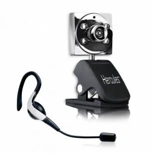 Hercules Deluxe + Headset webcam 1,3 MP Siyah