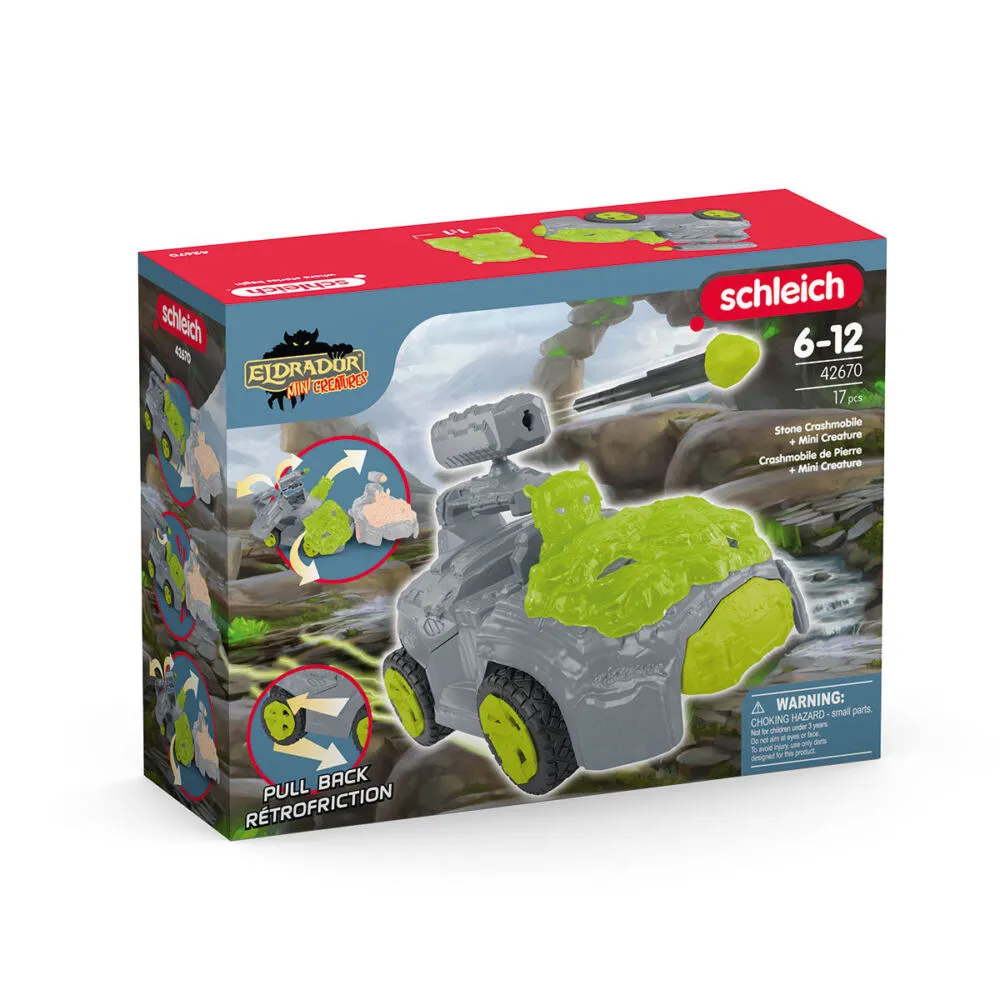 schleich ELDRADOR CREATURES 42670 Robots / Mini Creatures, Crashmobil, Stone World 17 Parça Oyuncak Figür Thumbnail 7