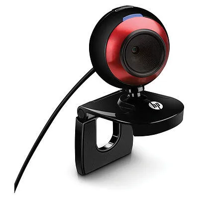HP 2100 webcam 1,3 MP 640 x 480 Piksel USB 2.0 Siyah, Kırmızı