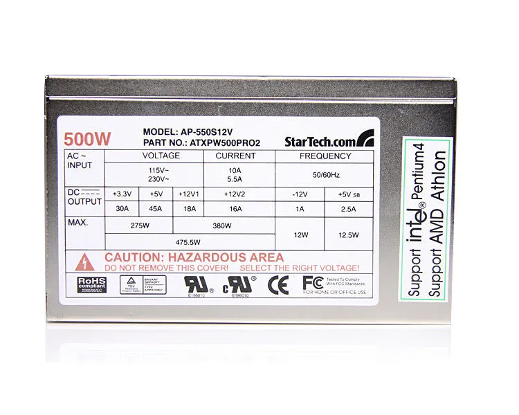 StarTech.com ATXPW500PRO2 500 W Güç Kaynağı Thumbnail 6