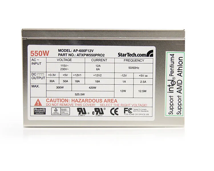 StarTech.com ATXPW550PRO2 550 W Güç Kaynağı Thumbnail 6