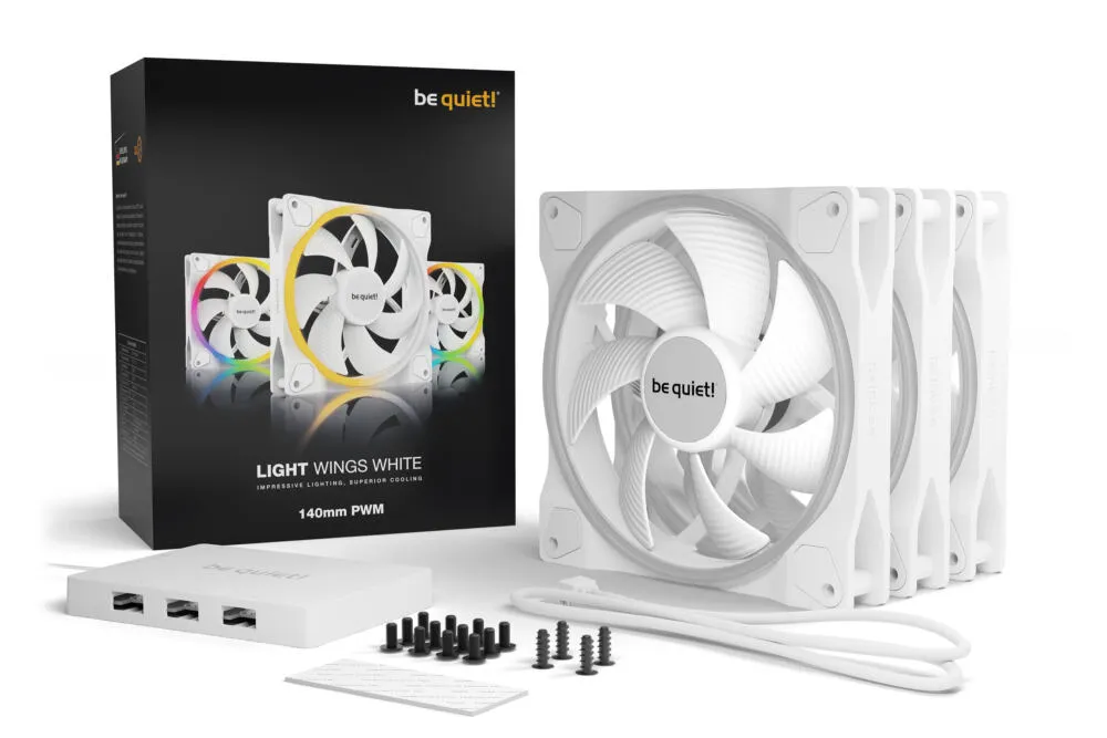 be quiet! Light Wings White | 140mm PWM Triple Pack BL102 Thumbnail 8