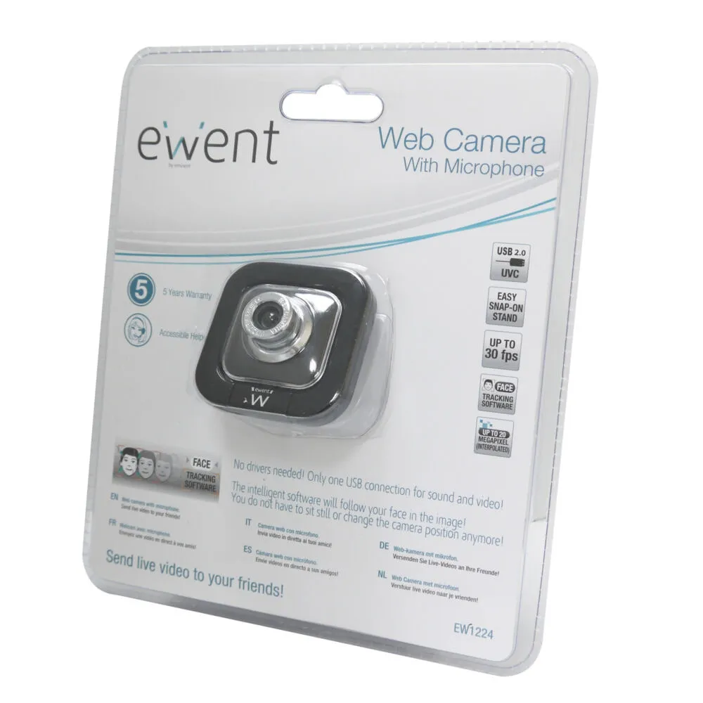 Ewent EW1224 webcam 1280 x 960 Piksel USB 2.0 Siyah Thumbnail 3