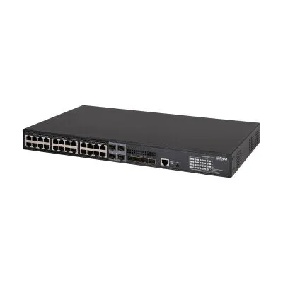 Dahua Technology DH-AS5500-24GT4XF-370 ağ anahtarı Gözetilmiş L3 Gigabit Ethernet (10/100/1000) Ethernet üzerinden güç desteği (PoE) Siyah Switch
