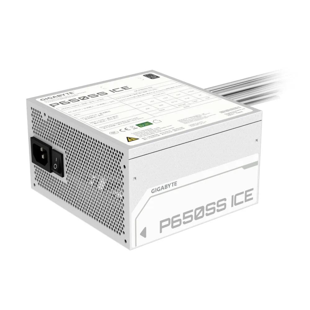 GIGABYTE P650SS ICE GP-P650SS UK 650 W 80 PLUS Silver ATX Güç Kaynağı Thumbnail 8