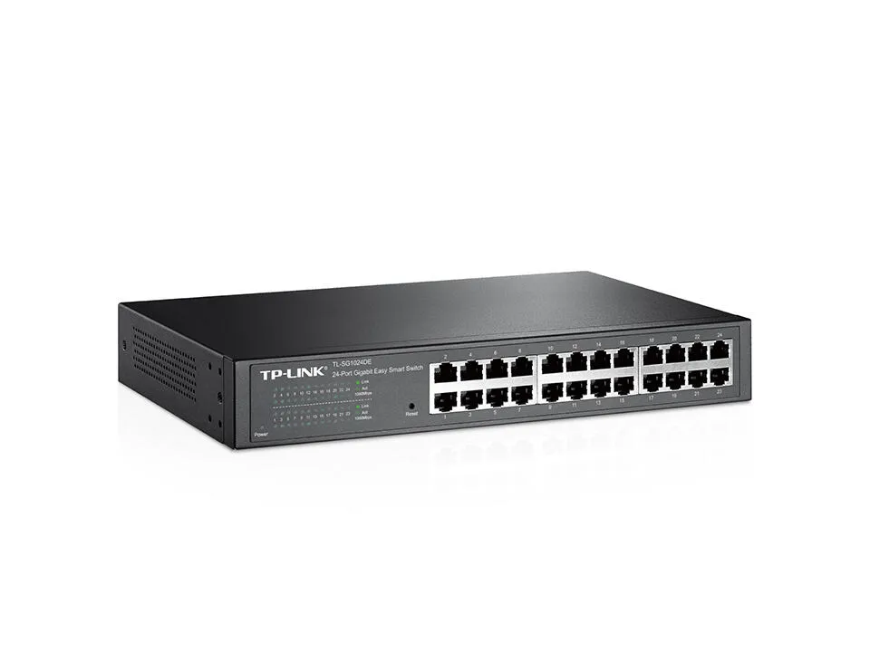 TP-Link TL-SG1024DE Gözetilmiş L2 Gigabit Ethernet (10/100/1000) Siyah Thumbnail 1