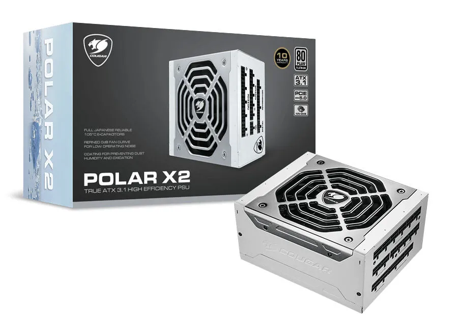 COUGAR CGR-POLAR-X2-1050 31PX105001P01 1050 W 80 PLUS Platinum ATX Güç Kaynağı Thumbnail 13