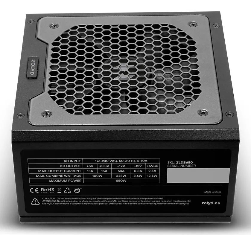 Zolyd ZLDB650 650 W 80 PLUS ATX Güç Kaynağı Thumbnail 3