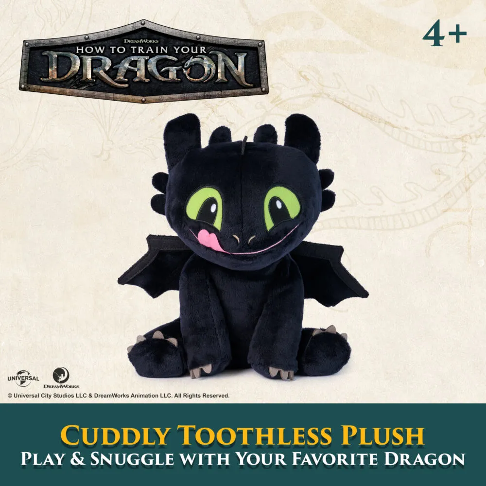 Spin Master DreamWorks Dragons GTD LTD 10in Cuddly Toothless Plush GML Thumbnail 1