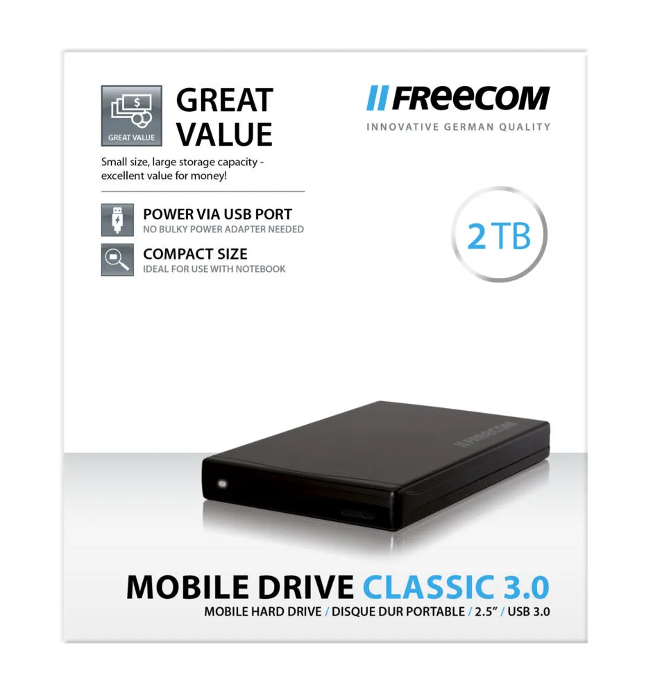 Freecom Classic 3.0 2 TB 56297 2.5" USB 3.2 Taşınabilir Harici Hard Disk Thumbnail 6