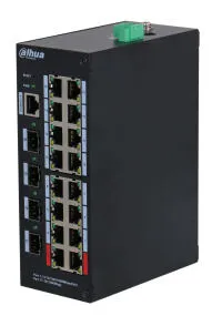 Dahua Technology HS4420-16GT-190 ağ anahtarı Gözetilmiş L2 Gigabit Ethernet (10/100/1000) Ethernet üzerinden güç desteği (PoE) Masaüstü Siyah Switch