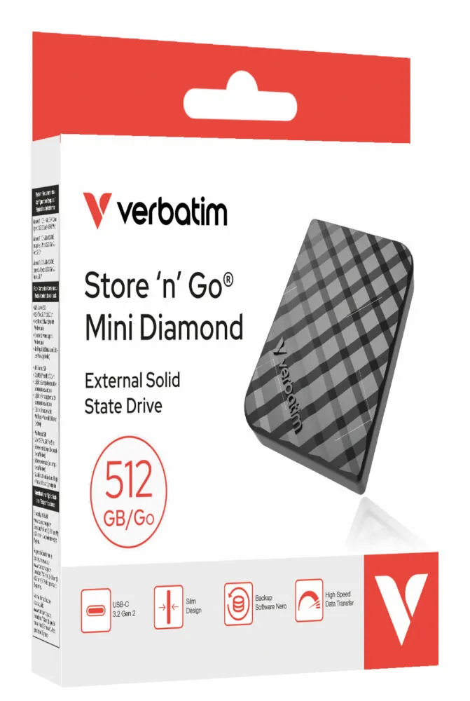 Verbatim Store 'n' Go Mini Diamond USB-C Black 32024 Thumbnail 2