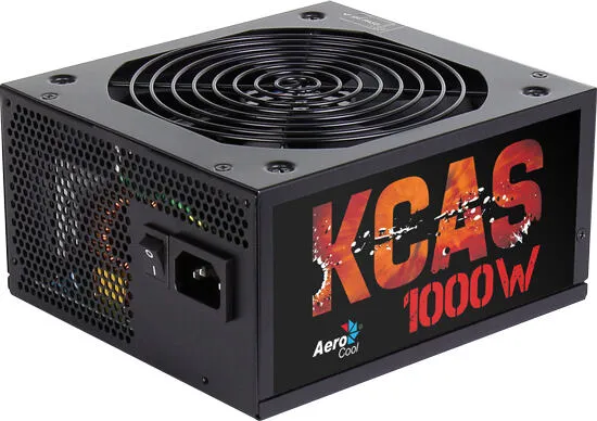 Aerocool KCAS-1000M güç kaynağı ünitesi 1000 W 20+4 pin ATX Siyah Power Supply