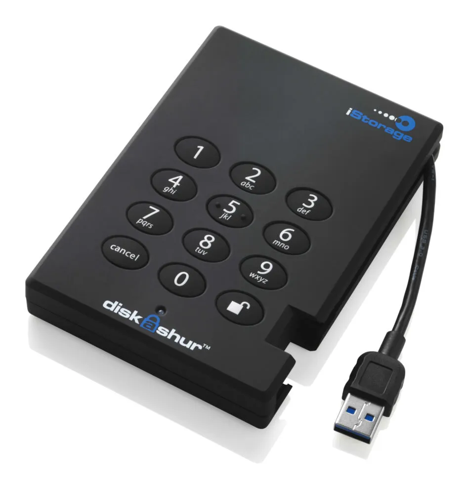 iStorage diskAshur 500 GB IS-DG3-256-500 USB 3.2 5400 RPM Harici Hard Disk Thumbnail 2