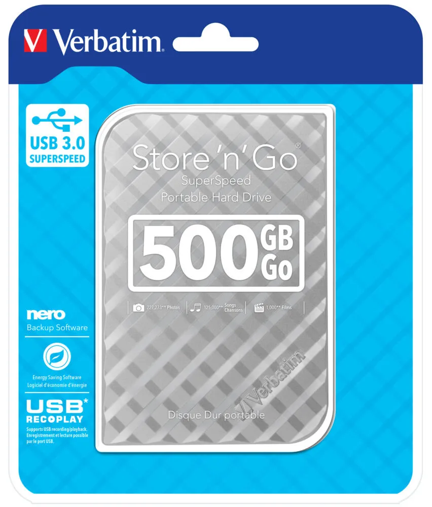 Verbatim Store 'n' Go 500 GB 53196 USB 3.2 5400 RPM Harici Hard Disk Thumbnail 8