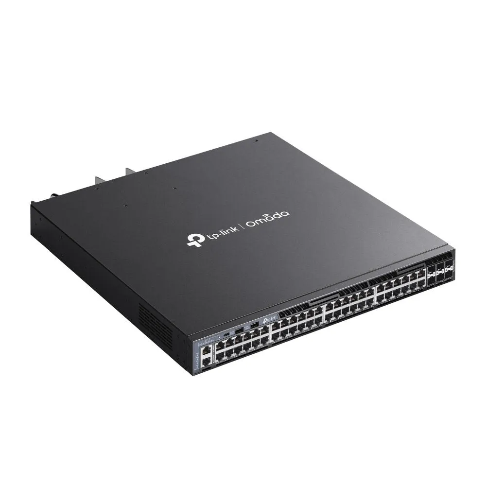 TP-Link Omada SG6654XHP Gözetilmiş L3 Gigabit Ethernet (10/100/1000) Ethernet üzerinden güç desteği (PoE) 1U Siyah Thumbnail 3