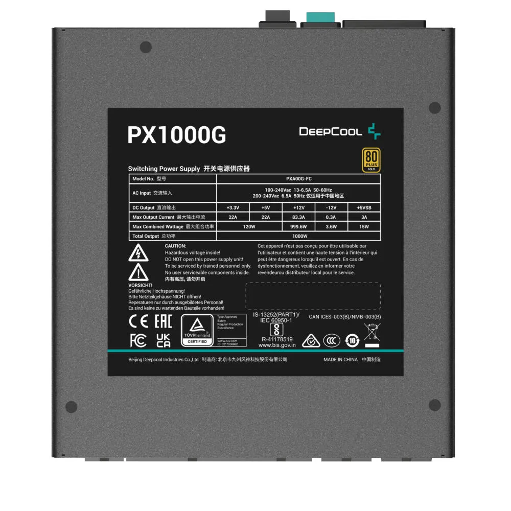 DeepCool PX1000G R-PXA00G-FC0B-EU 1000 W 80 PLUS Gold ATX Güç Kaynağı Thumbnail 8