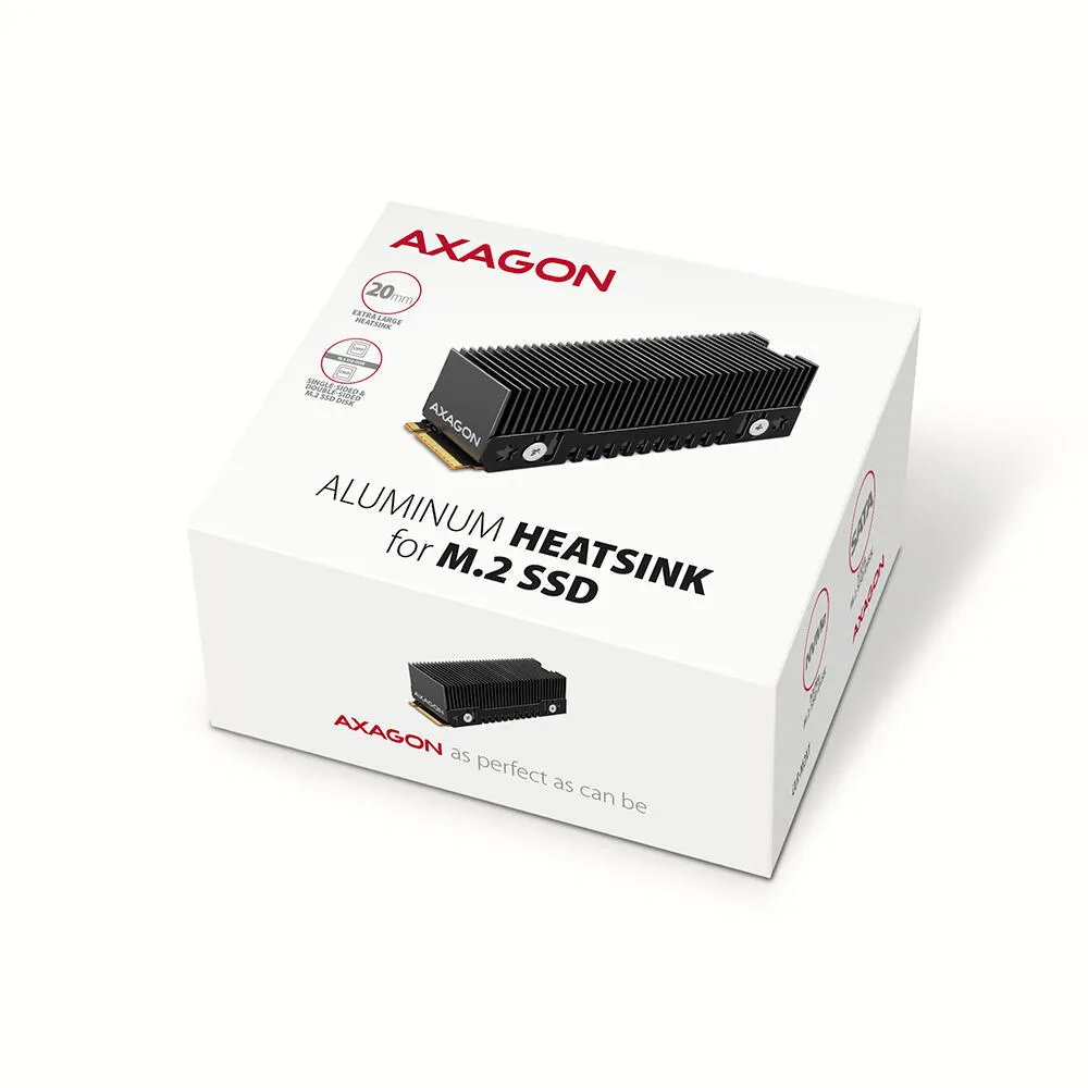 Axagon CLR-M2XT M.2 SSD Passivkühler Aluminium - 2280 Thumbnail 10