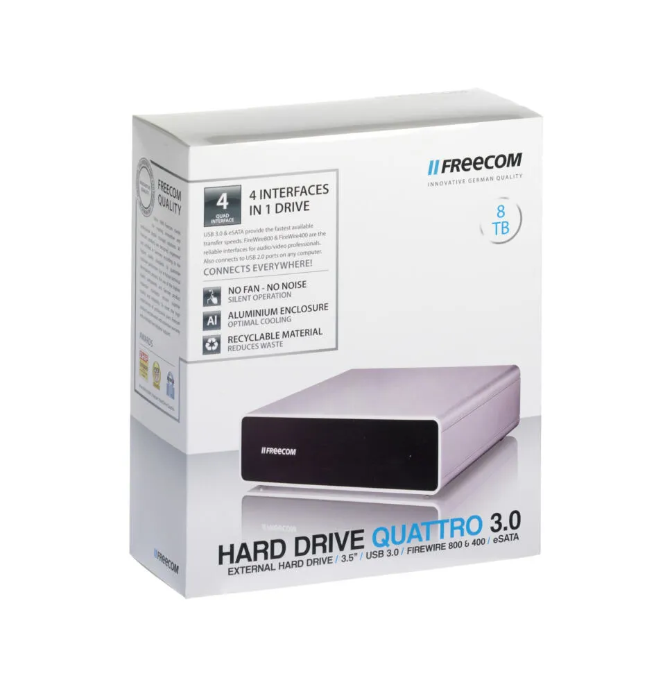 Freecom Quattro 3.0 8 TB 56356 3.5" USB 3.2 Harici Hard Disk Thumbnail 12