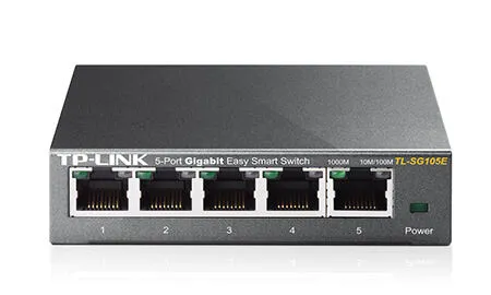 TP-Link TL-SG105E L2 Gigabit Ethernet (10/100/1000) Siyah Thumbnail 1