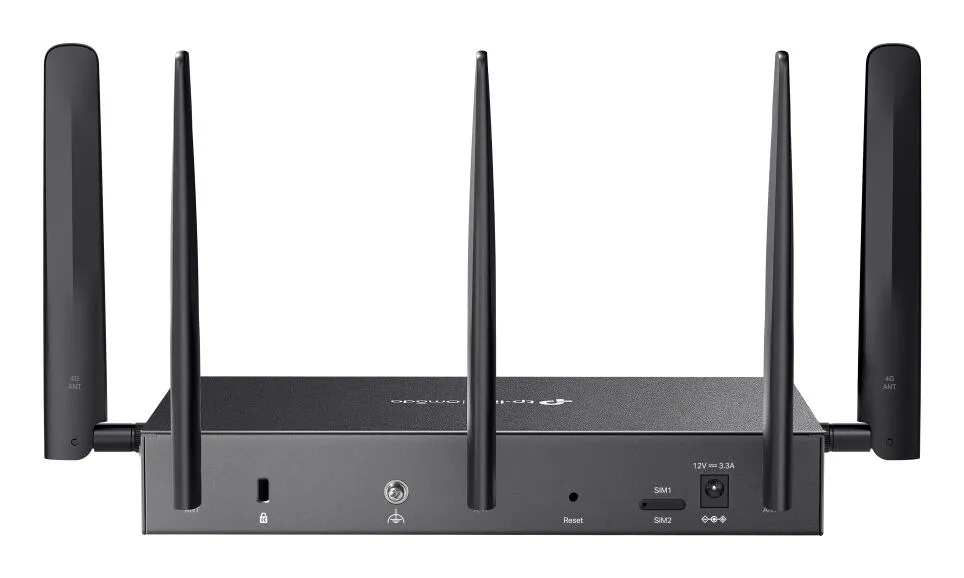 TP-Link Omada DR3650V-4G(EU) kablosuz yönlendirici Gigabit Ethernet Çift bant (2,4 GHz / 5 GHz) Siyah Thumbnail 1