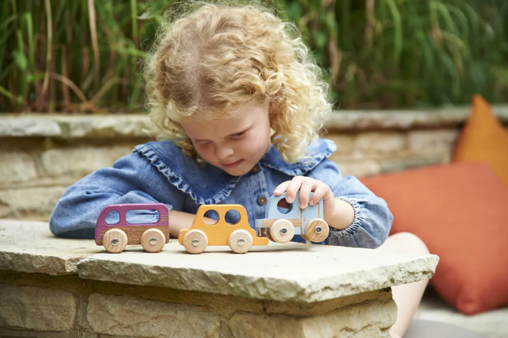 Tickit Rainbow Wooden Adventure Vehicles 73514 Oyuncak Araç Thumbnail 8