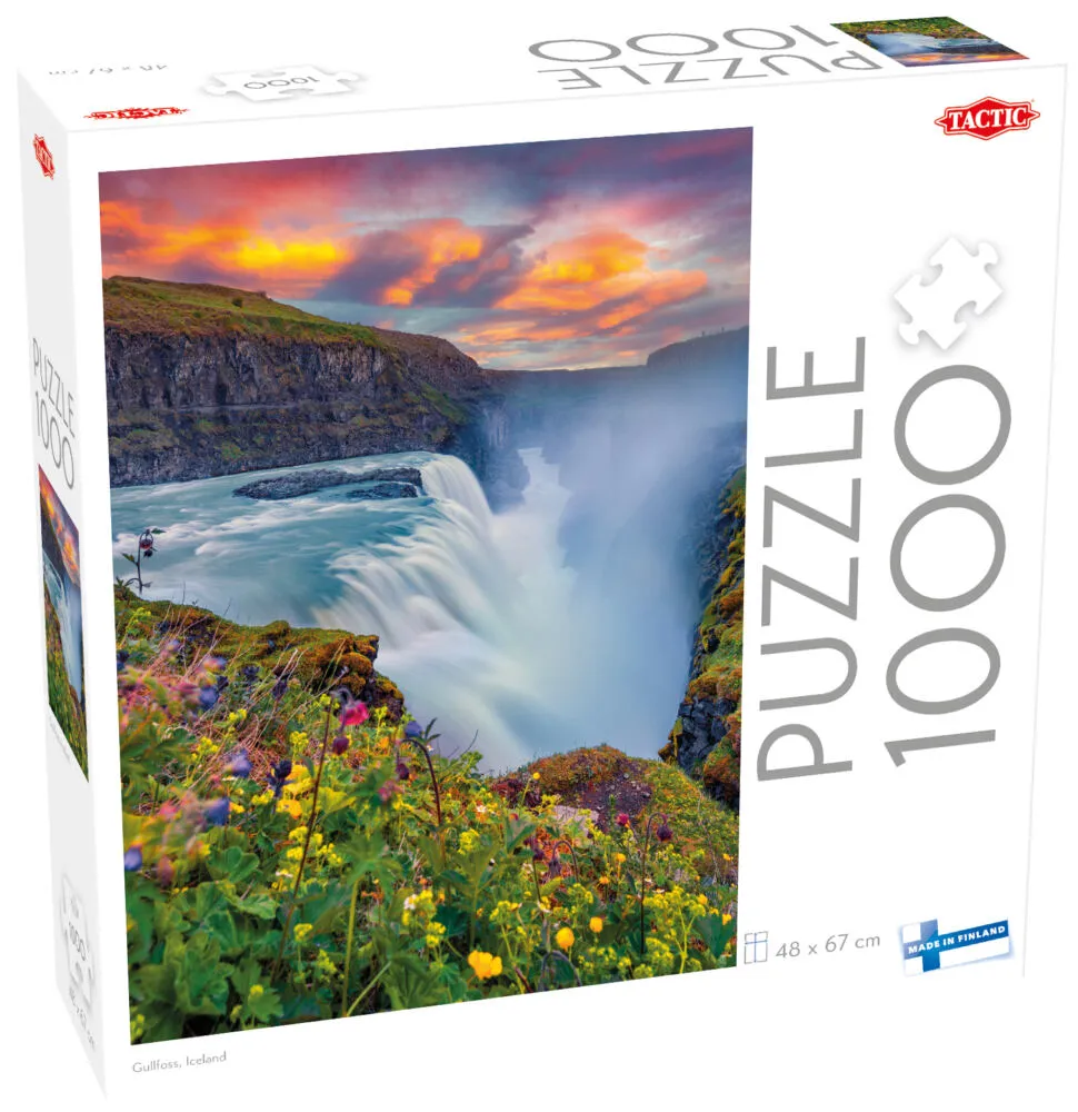 Tactic Lovers Gullfoss, Iceland Yapboz 1000 adet Şehir Puzzle