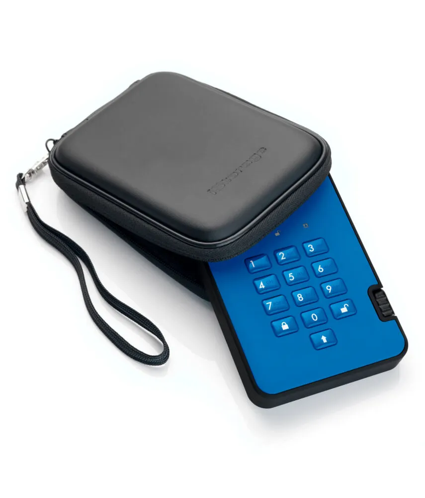 iStorage diskAshur 2 1 TB IS-DA2-256-1000-BE USB 3.2 5400 RPM Harici Hard Disk Thumbnail 8