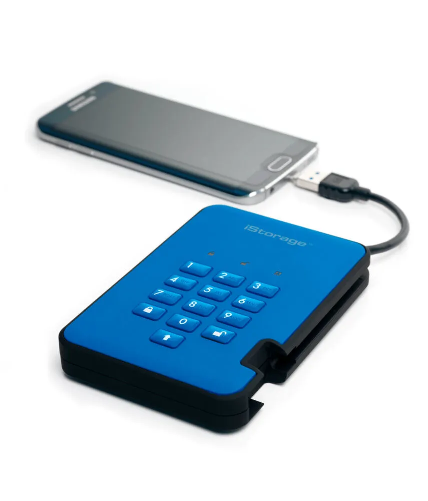 iStorage diskAshur 2 2 TB IS-DA2-256-2000-BE USB 3.2 5400 RPM Harici Hard Disk Thumbnail 11