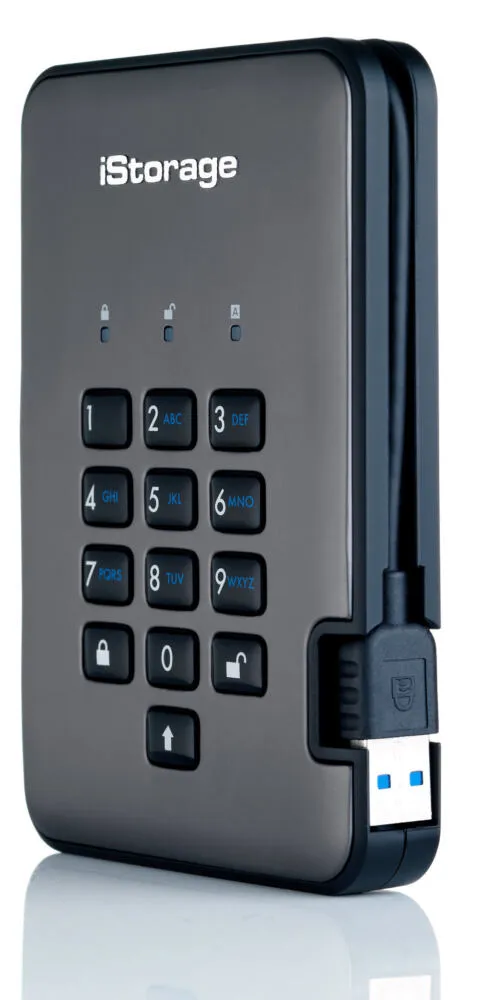 iStorage diskAshur PRO2 4 TB IS-DAP2-256-4000-C-X USB 3.2 Harici Hard Disk Thumbnail 3