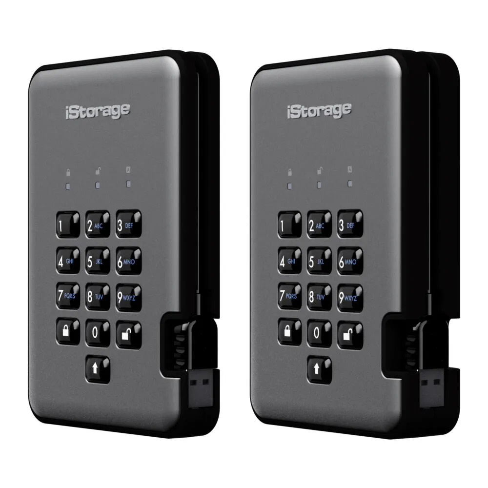 iStorage diskAshur PRO2 4 TB IS-DAP2-256-4000-C-X USB 3.2 Harici Hard Disk Thumbnail 7